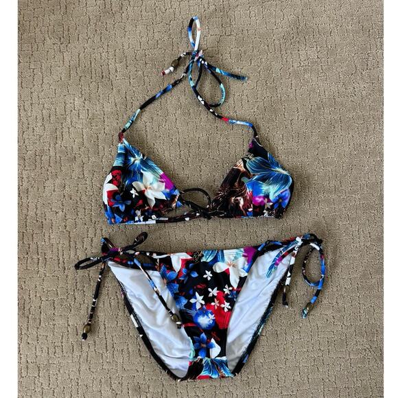 Shoshanna Swim Hawaiian Floral Print String Bikini Small - Picture 1 of 5